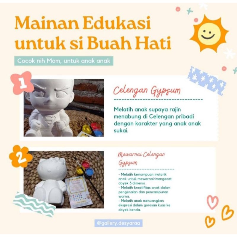 Paket Celengan Gypsum Karakter