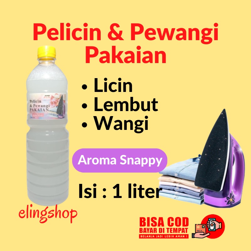 Pelicin Pewangi Pengharum Pakaian Baju Laundry Setrika Tahan Lama Aroma Snappy 1 Liter