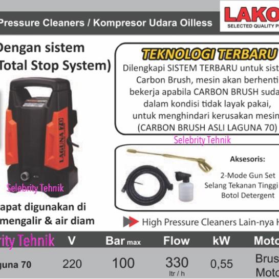 Jet Cleaner / Alat Cuci Mobil Dan Motor Laguna 70 Lakoni