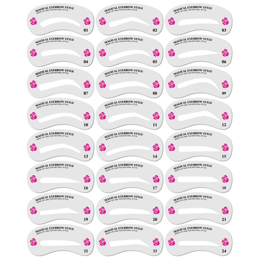 Amy's Diary Cetakan Alis Eyebrow Template 1 Pack Isi 24 Model Alis