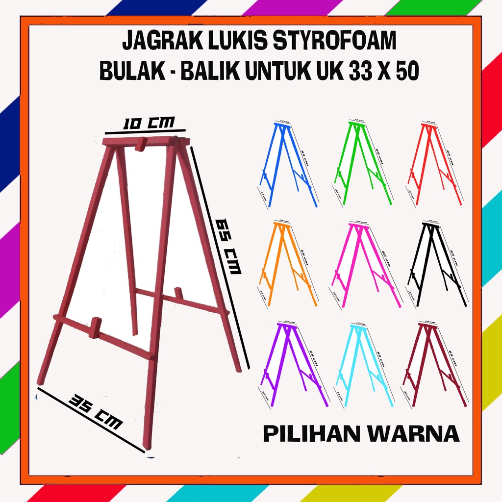 

Stand meja jagrak lukis styrofoam uk 30 x 40