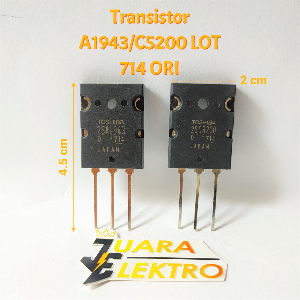 Transistor Toshiba A1943/C5200 LOT 714 ORIGINAL/ASLI (1 SET)