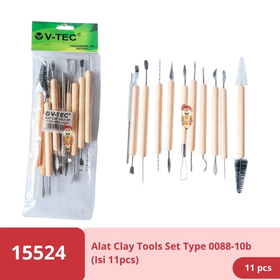 

Alat Ukir / Pahat / Sculpting Clay Tools Set V-TEC E 0088-10B/6
