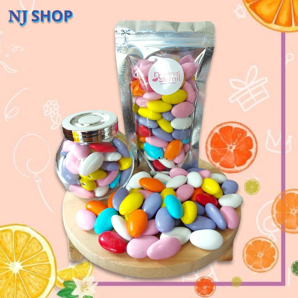

[Coklat Original] - Coklat Turki Pelangi Chocolate Dagress Rainbow Coklat Kerikil Oval Besar Kualitas Premium
