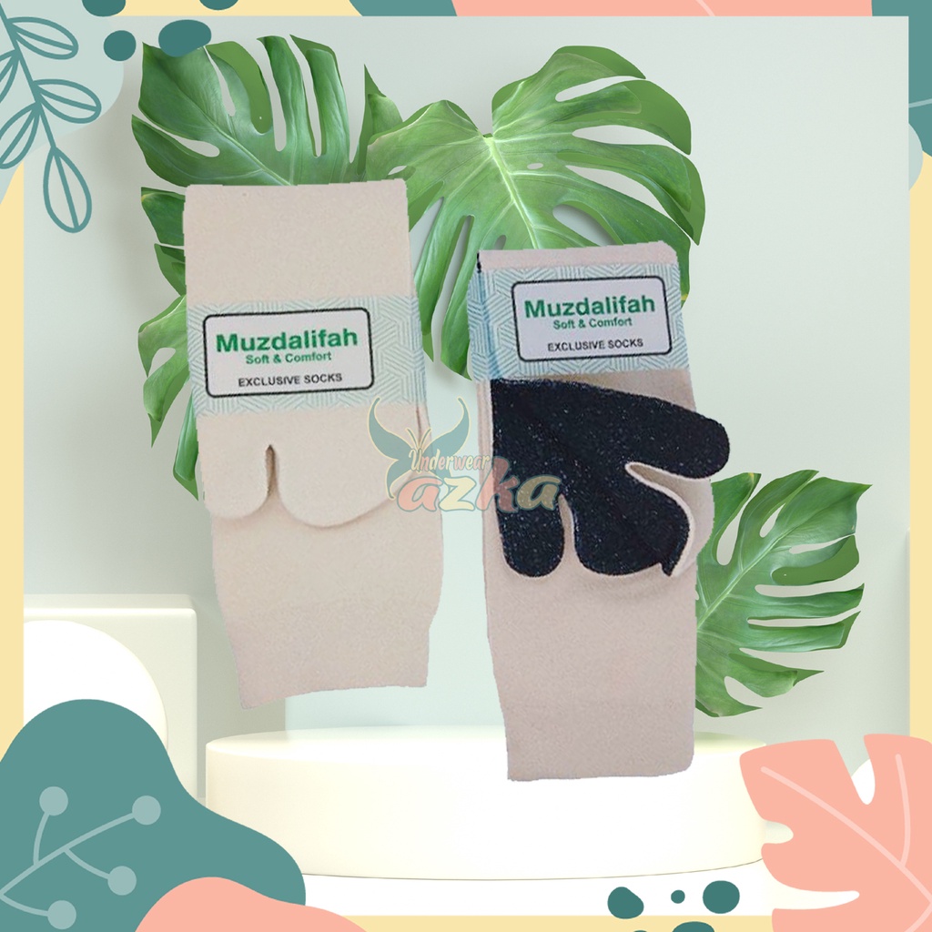 Kaos Kaki Merek Muzdalifah|Aksesoris Wanita|Kaos Kaki Jempol Polos