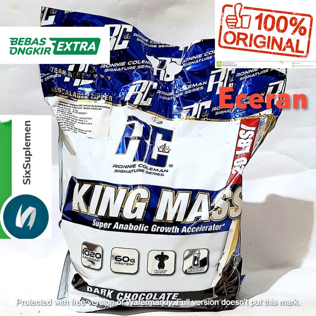 (Bonus Shaker/Sample) Rc Ronnie Coleman King Mass Gainer 2 lbs Eceran (900 Gram)