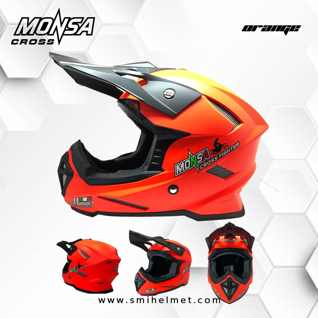 HELM MONSA CROSS ORANGE