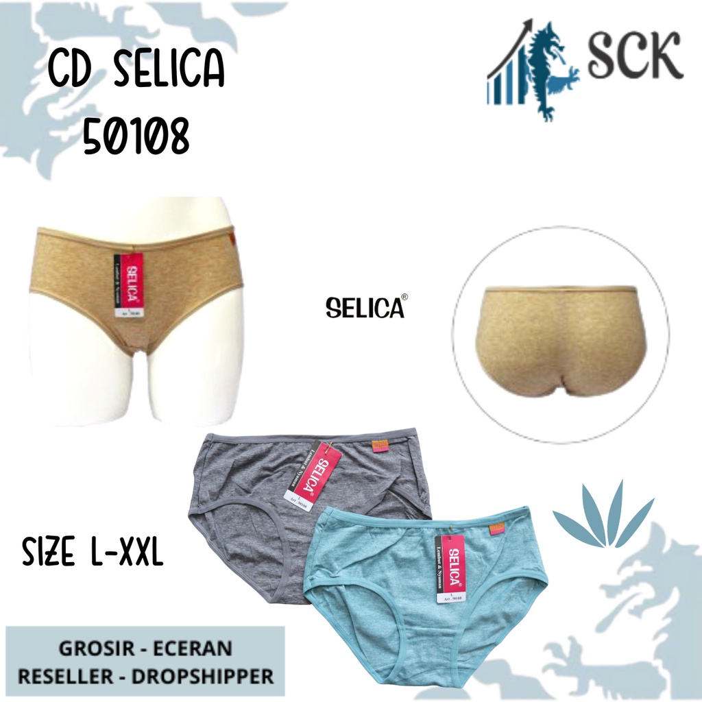 CD Wanita SELICA 50108 Bahan Katun / Pakaian Dalam Wanita Seamless / Celana Dalam Selica Halus