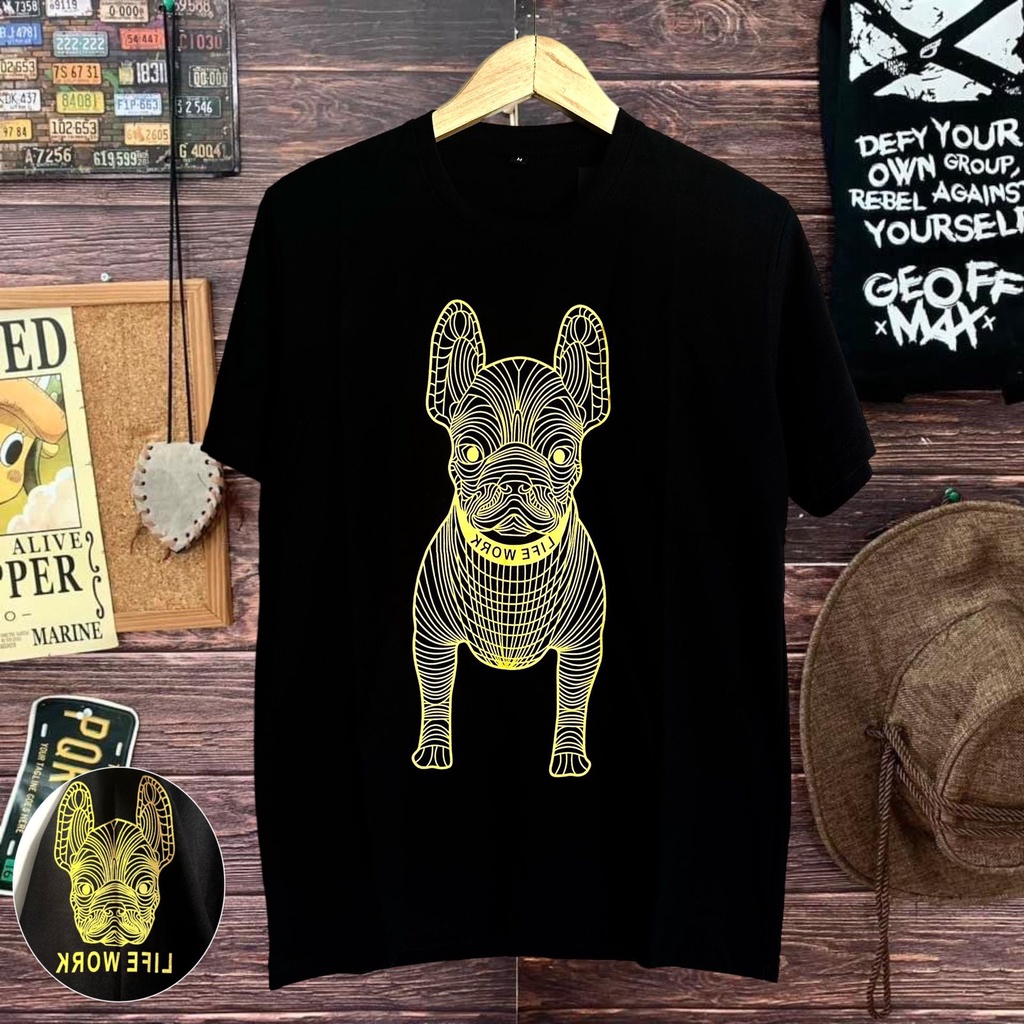 kaos distro kaos pria WORK LIFE ready size M L XL atasan pria kaos tshirt cotton 28s