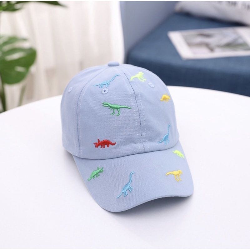 Topi anak model Dino banyak gratis bordir nama ssuka-suka