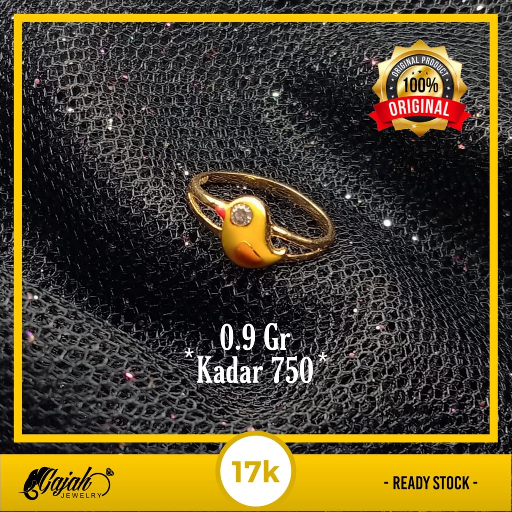 Cincin Anak Emas 17K - 0.9 Gr Kadar 750 - 4417