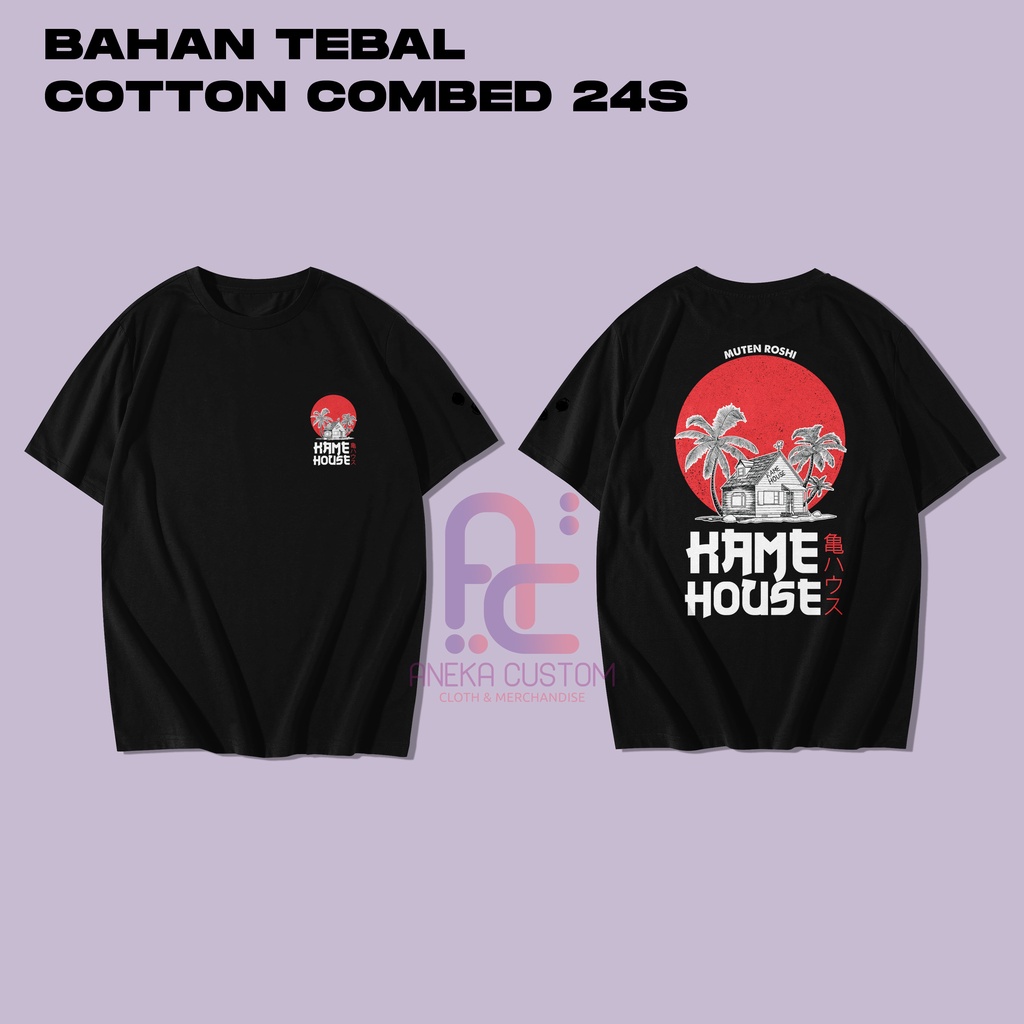 BAJU KAOS ANIME DRAGON BALL MASTER ROSHI KAME HOUSE BAJU GOKU