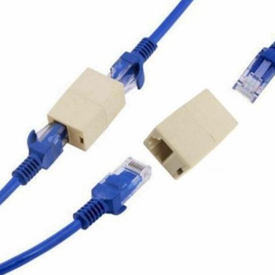 Jack Sambungan Kabel LAN RJ45 I Konektor SOCKET Extention Sambung rajaav77 dijamin