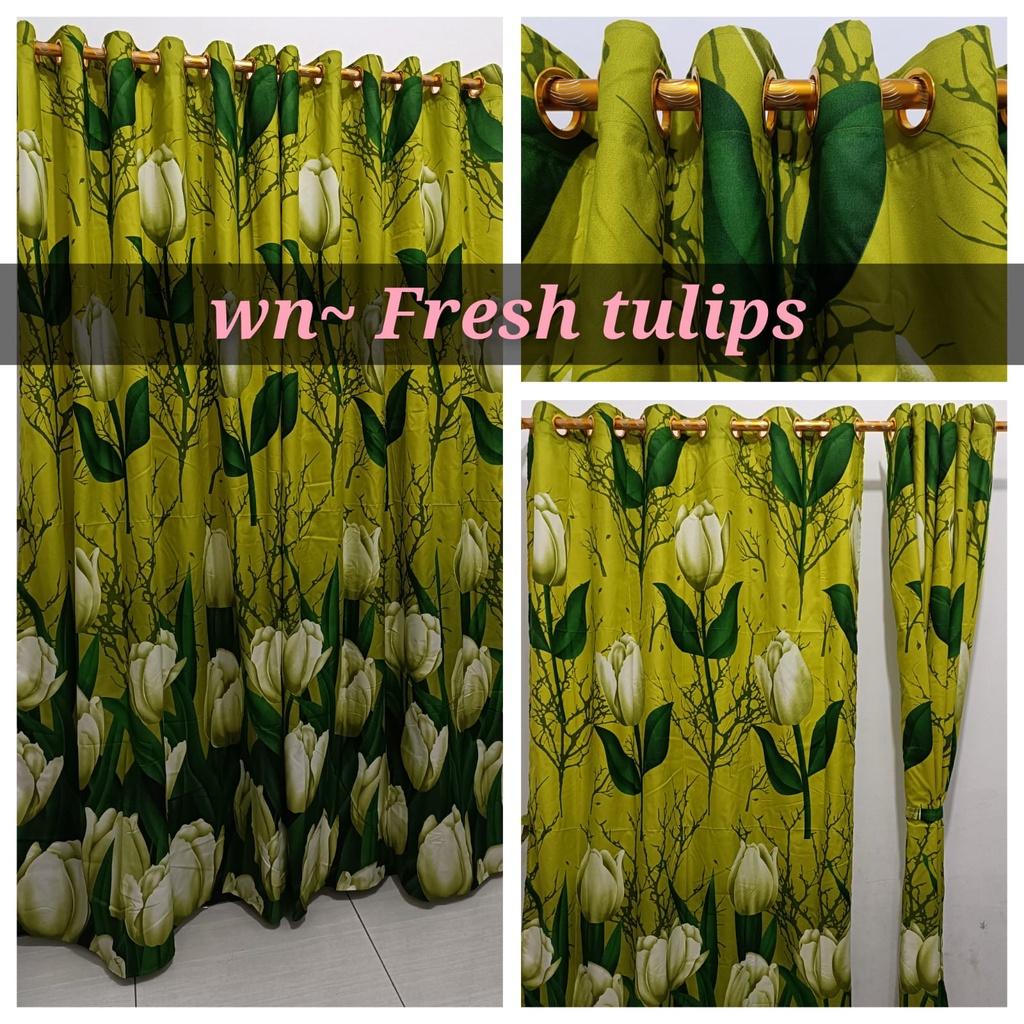 WN real pict MOTIF TULIP Best Seller Gorden Ring 12 waty grosir Dekorasi Pintu