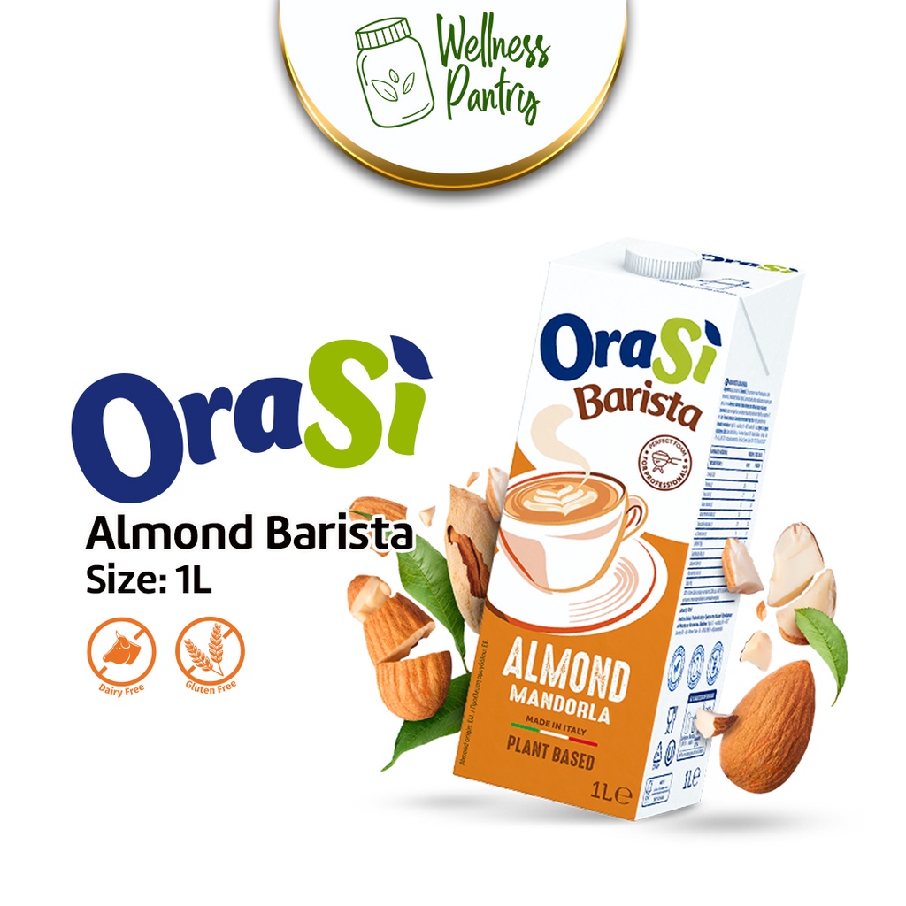 Orasi Almond Barista 1L / Susu Almond Vegan Cocok Campur Kopi