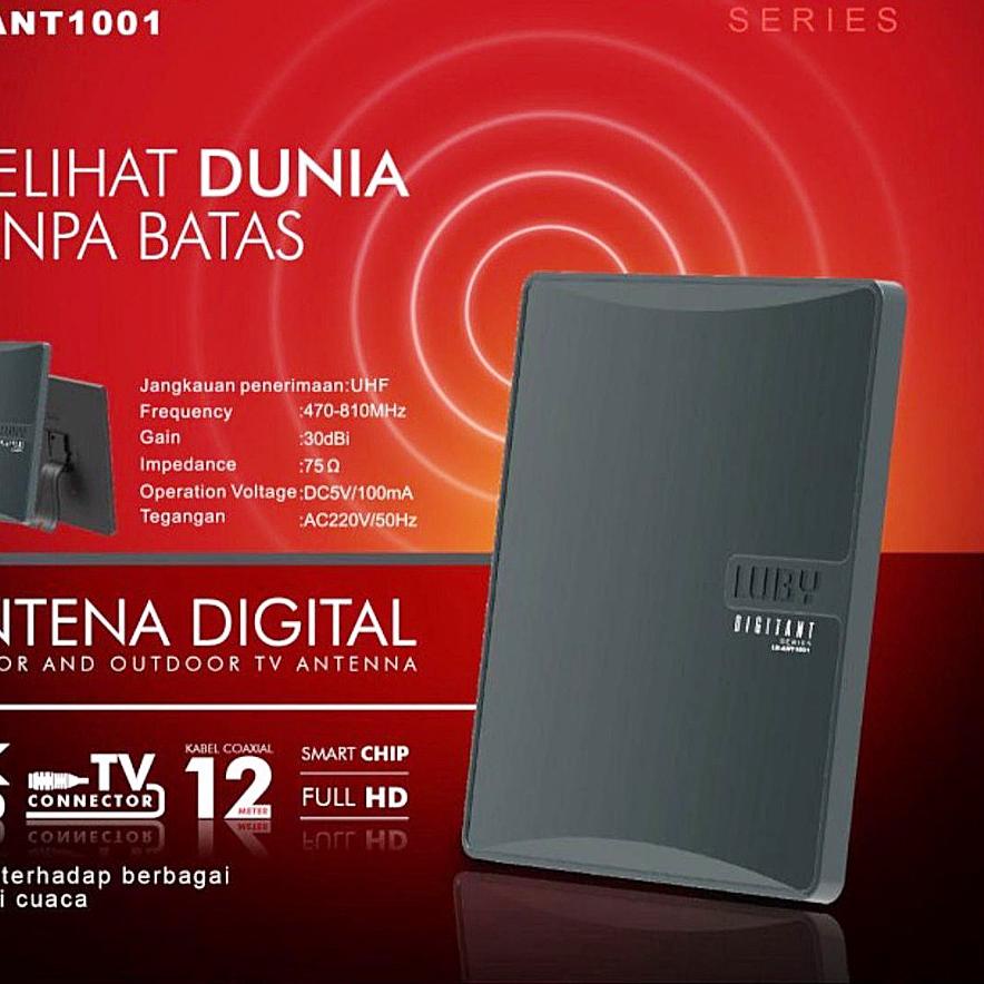 ➧ Antena Digital Luby LB-ANT1001 / Antena Indoor Outdoor Untuk STB Set Top Box TV Digital ☎