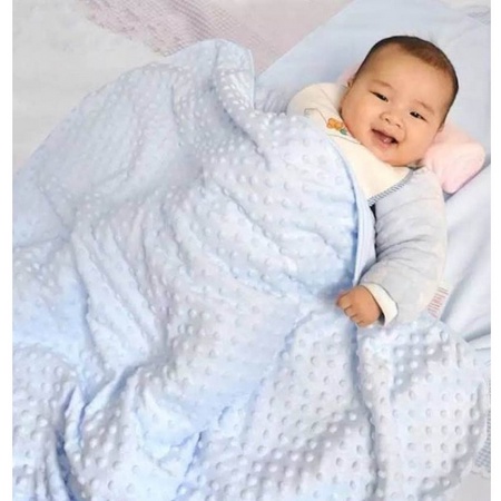 Selimut Bayi Aman / Nyaman /Murah / Awet / Fleece Dot Warna Polos / Bubble Dot Polos Caterlove 381300