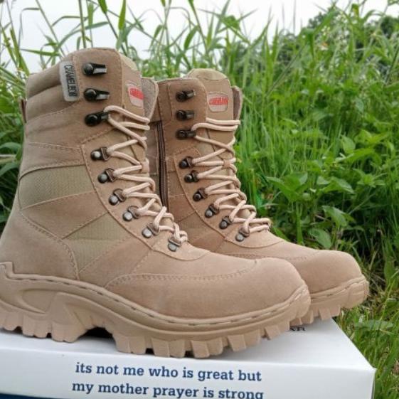 ❉ sepatu  pdl tactical 511 cream pol pp kerjalapangan  anti selif ۝