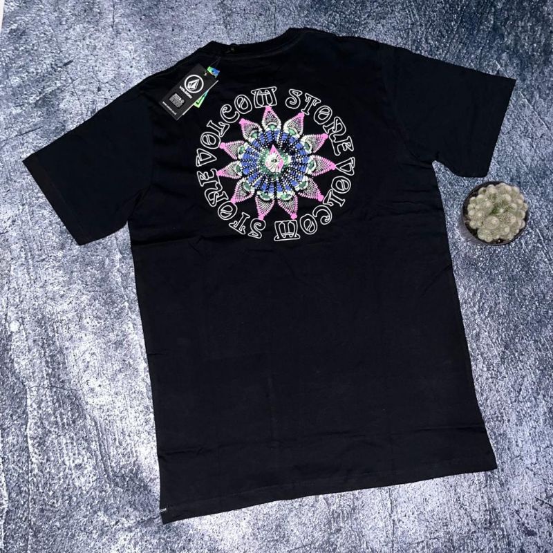 Kaos Volcom Back Flower logo Mirror Premium