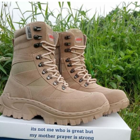 ♀ sepatu  pdl tactical 511 cream pol pp kerjalapangan  anti selif ➻