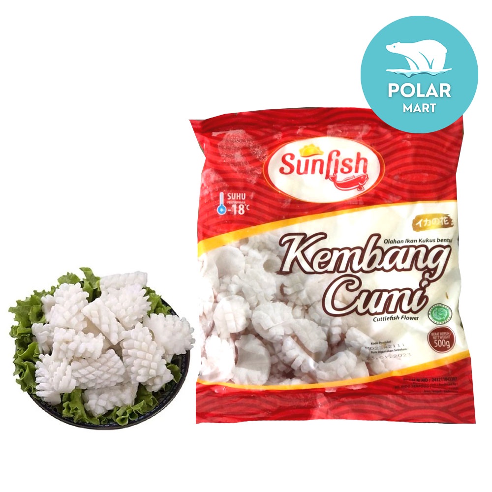 Sunfish Kembang Cumi Squid Seafood 500 Gram (FROZEN FOOD BANDUNG)