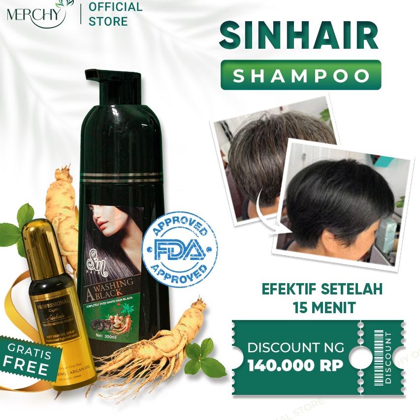 Hair color shampoo penghitam rambut uban Sin Hair shampoo jepang (KODE Y0497)