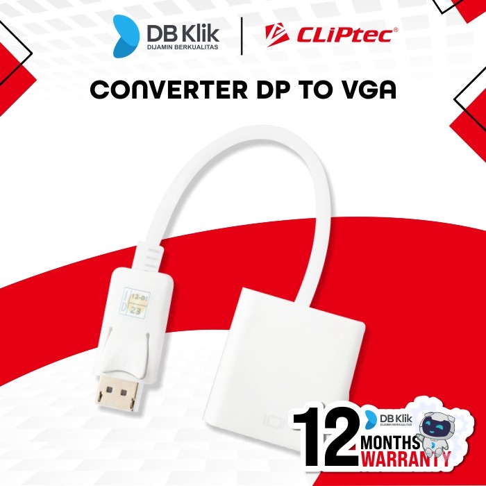 Converter CLIPtec CL-CC DV DP to VGA - Konverter CLIPtec DP to VGA