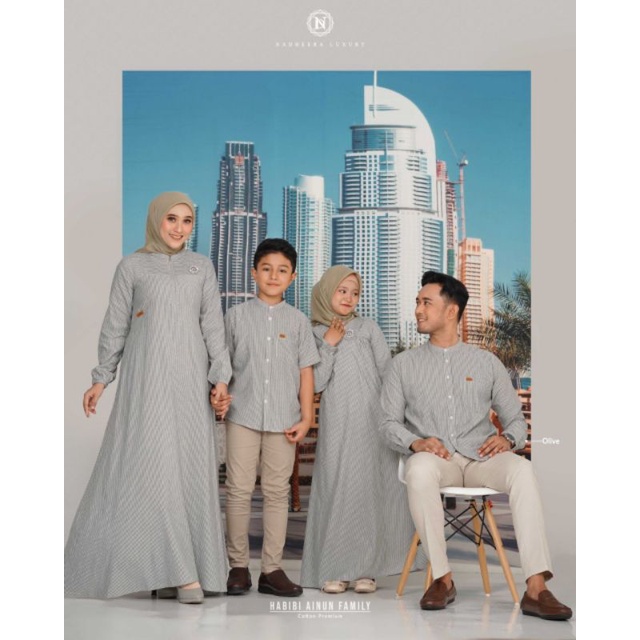 HABIBIE AINUN SARIMBIT WARNA OLIVE FAMSET NADHEERA LUXURY