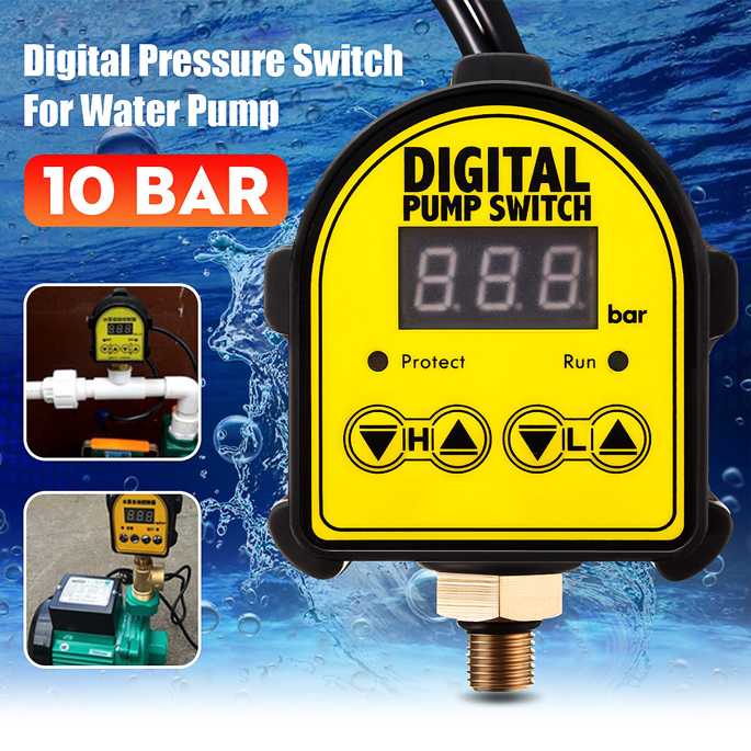 (BISA COD) FTIHSHP AQUALIN Pengatur Pompa Air Digital Automatic Pump Switch Pressure 220V - YRK-01