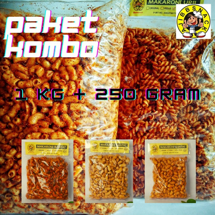 Paket Kombo MAKARONI BANTET KRIWIL daun jeruk 1Kg250Gr