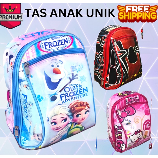 COD ~ TAS ANTI AIR ~Tas Ransel Sekolah Anak PG BUNCIT karakter bus unicorn tas mobil tas bus tas gendut frozen helo kity tayo spiderman avenger