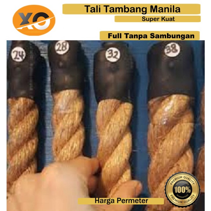 Tali Tambang Besar 32mm 34mm Permeter Tali Manila Dadung Goni Jumbo Tali Tampar Tali Outbound Tali K
