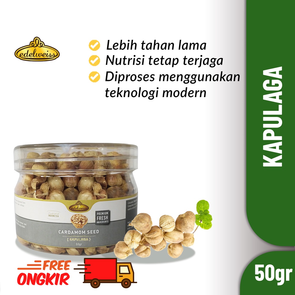 

Kapulaga Kering / Cardamom / Dried Cardamom Edelweiss 50gr