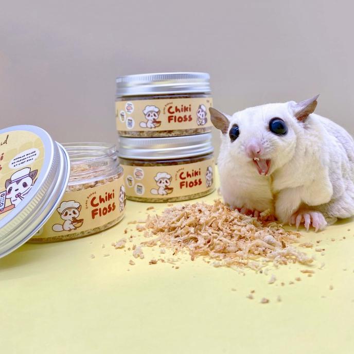 

langsung order saja] Chicky Floss, 35gr, Abon Sehat Homemade untuk Sugar Glider dan Pet