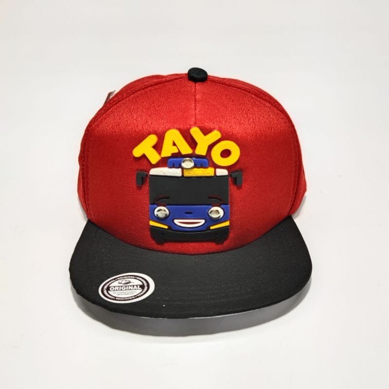 Topi Anak Snapback Motif TAYO Topi anak laki laki topi anak cowok usia 3 - 12 tahun