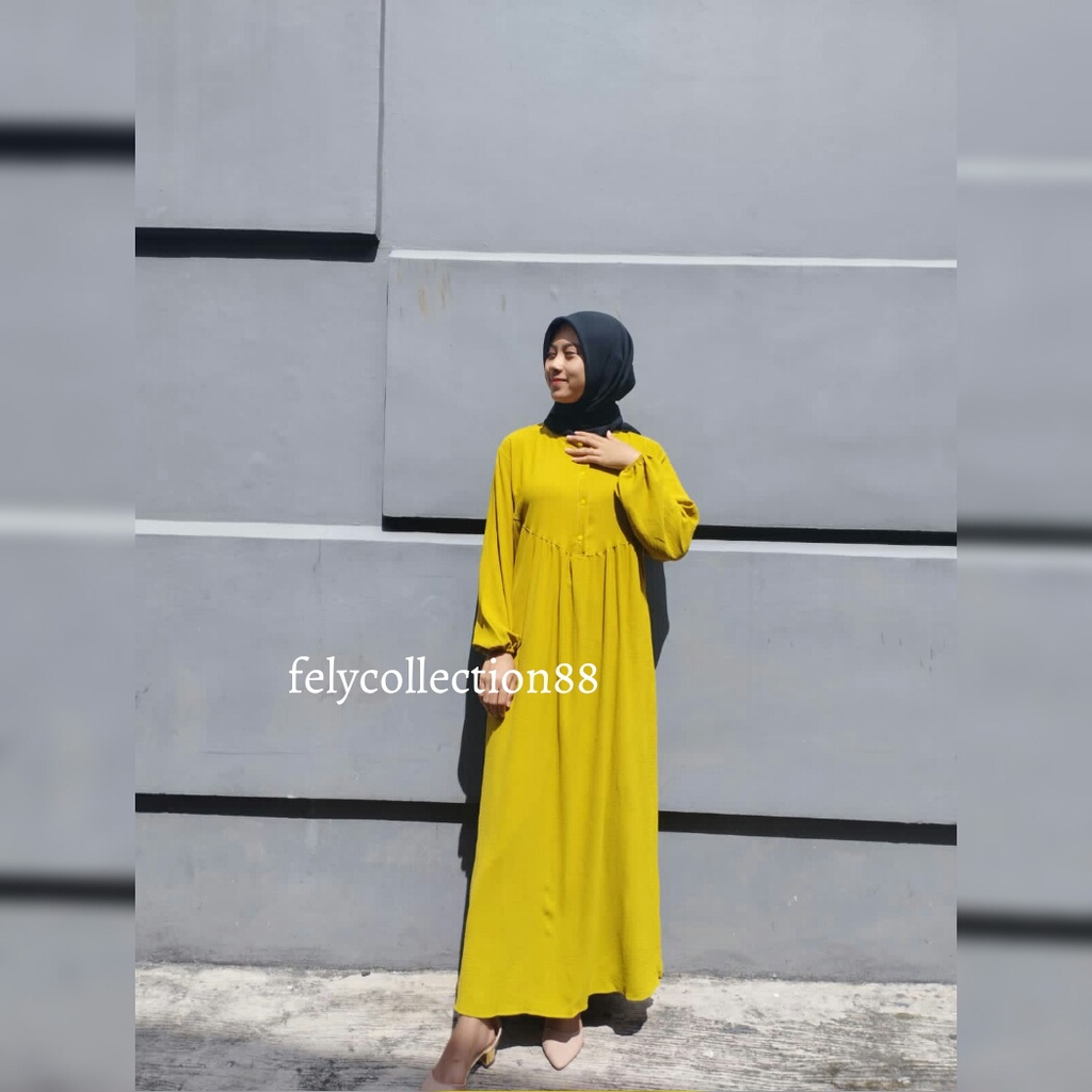 ANYA DRESS MAXY - GAMIS WANITA CRINKLE AIRFLOW