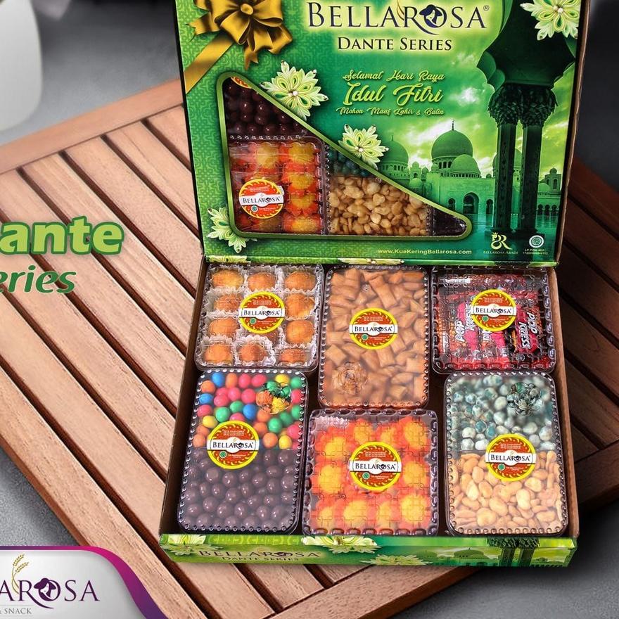 

❃ ( BERAT 1KILO ) PAKET KUE BELLAROSA DANTE SERIES PARSEL IDUL FITRI 2023 ⅍