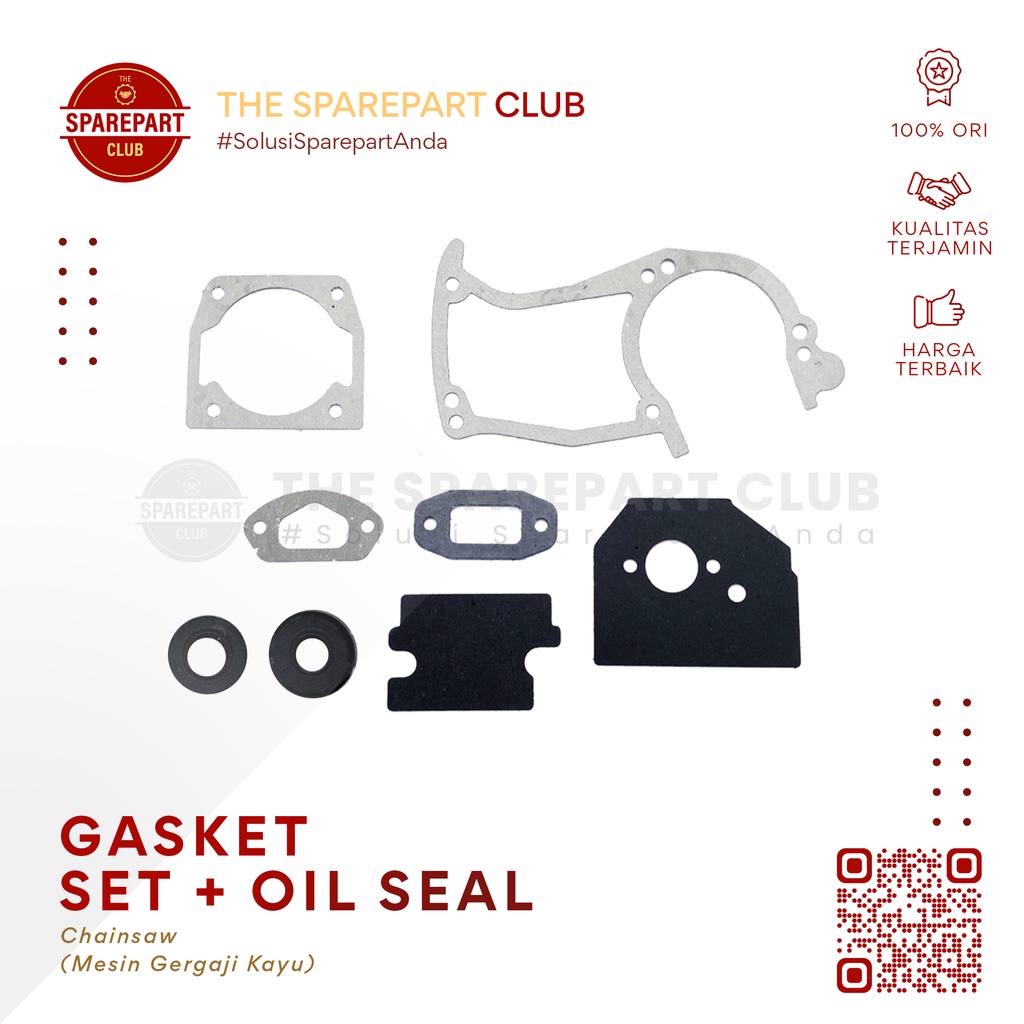 Paking Set / Perpak Set / Gasket Set Oil Seal Chainsaw - Mesin Gergaji Kayu Mini