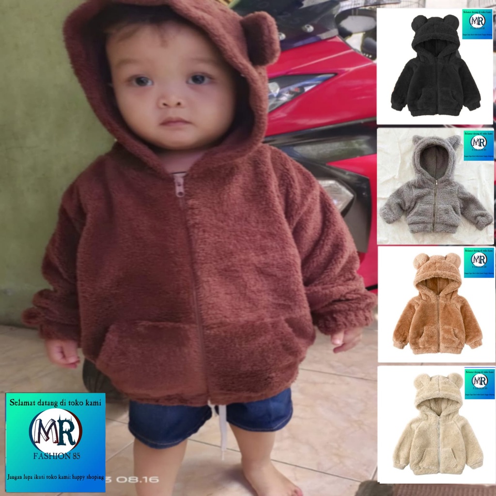 Hoodie Zipper Baby Sherpa Bulu Anak 3-10th Terbaru 2023 / Hoodie Ziper Sherpa Anak Terbaru 2023 / Sherpa Bulu Anak Lucu