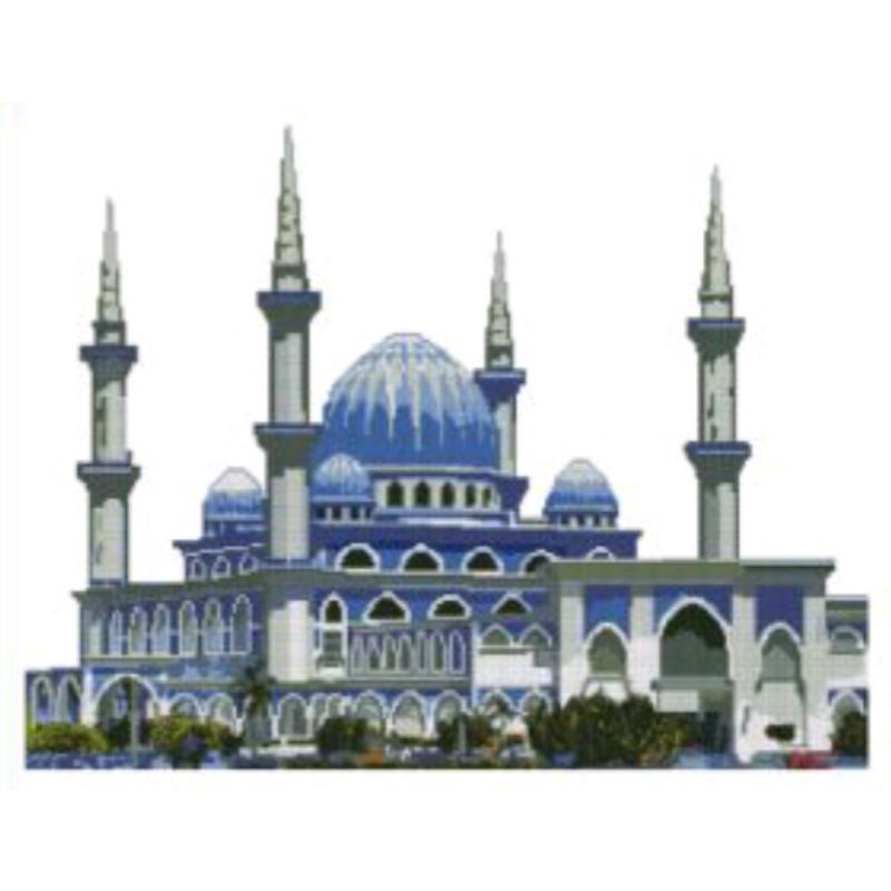 paket kristik islami mesjid masjid muslim cross stitch 14ct