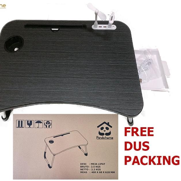 ➳ Panda Home Meja Lipat Belajar Laci Meja Laptop USB Meja Belajar Anak USB + Laci ▼
