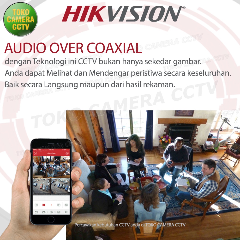 KAMERA CCTV INDOOR 5MP AUDIO COLORVU HIKVISION DS-2CE76K0T-LPFS DUAL