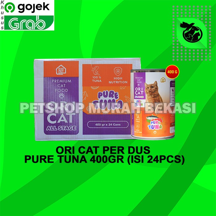 GOSEND Makanan Kucing Basah Ori Cat Kaleng Wet Food Dus 24 PCS 400GR