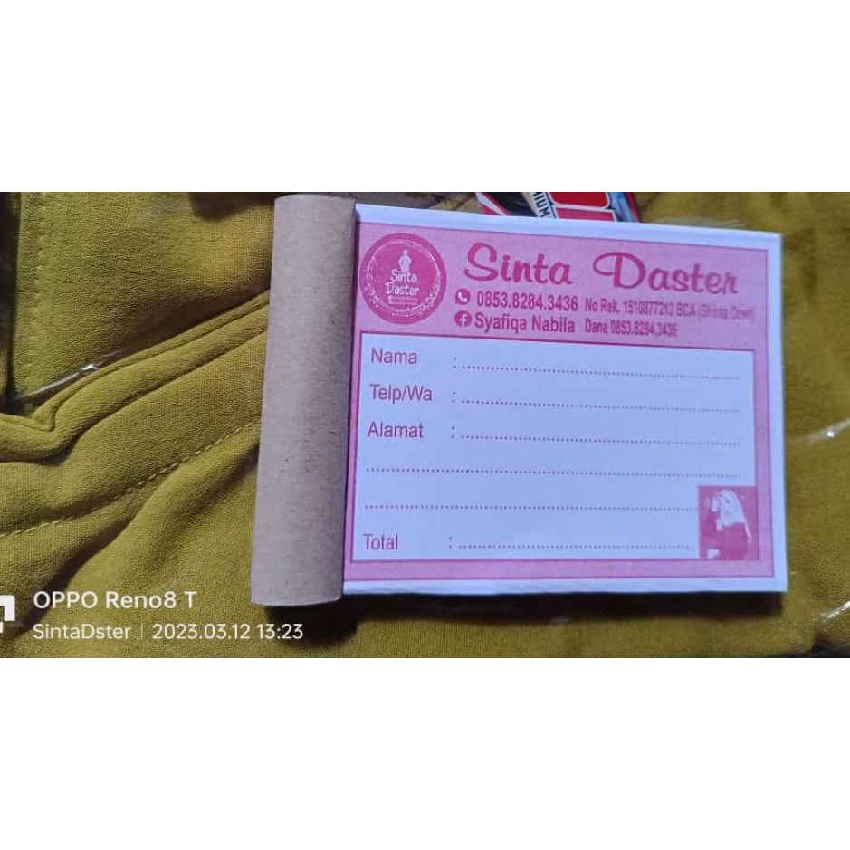 

Cetak label olshop 1 buku isi 100 lbr