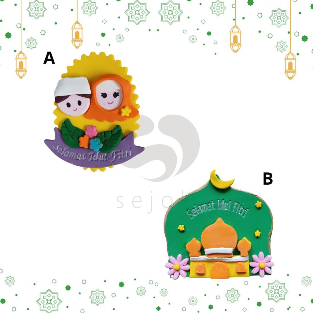 

Hiasan Kue / Cake Topper Lebaran / Gumpaste Lebaran Couple Muslim, Masjid Bulan