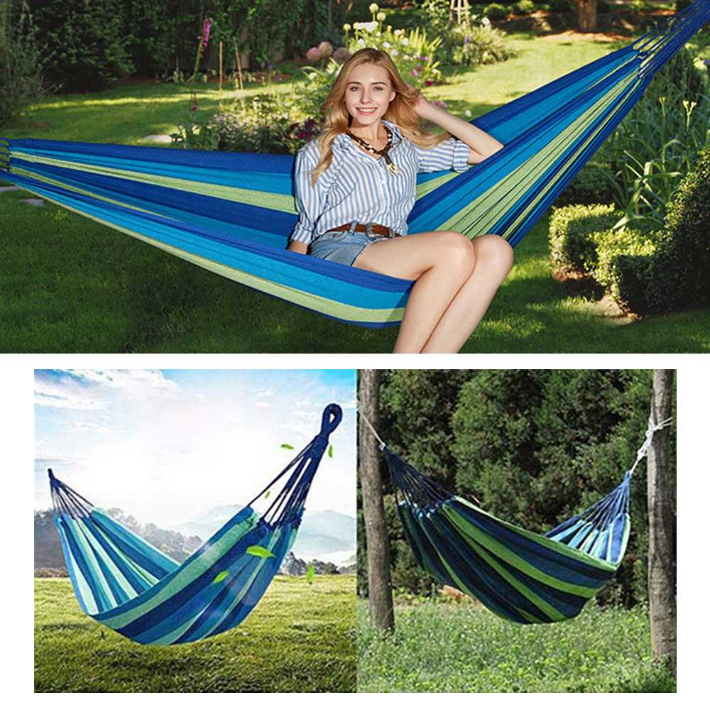 (BISA COD) FTIHSHP  Hammock Tempat Tidur Gantung Canvas Anti Rollover - JS427