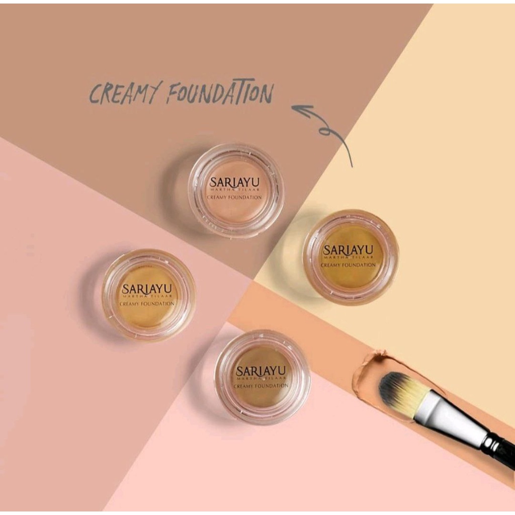 SARIAYU CREAMY FOUNDATION 15GR ALAS BEDAK MAKE UP KOSMETIK FOUNDATION