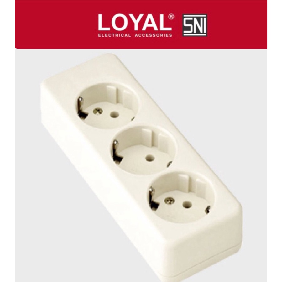 STOP KONTAK LOYAL ARDE 1-6 LUBANG TANPA KABEL