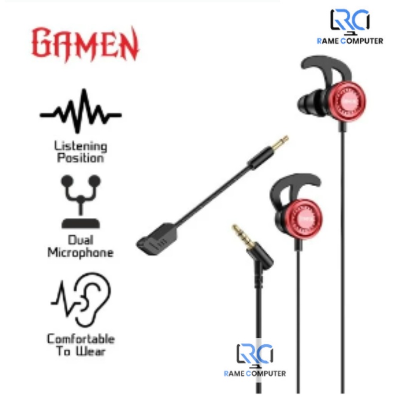 Gamen GE200 Dual Microphone Elbow Design Gaming Earphone