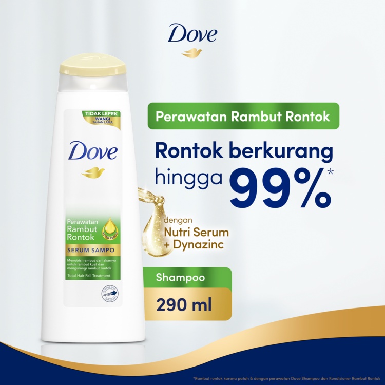 Jual Dove Shampoo Perawatan Rambut Rontok Anti Hair Fall Kurangi Rontok Sd99 290ml Shopee 